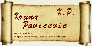 Kruna Pavičević vizit kartica